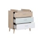 ZELIE BOIS BLANC IMPRIME COMMODE 3 TIROI