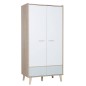 ZELIE BOIS BLANC IMPRIME ARMOIRE 2 PORTES