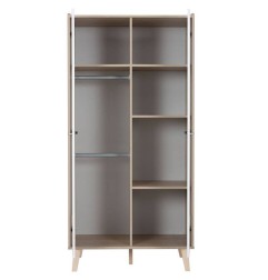 ZELIE BOIS BLANC IMPRIME ARMOIRE 2 PORTES