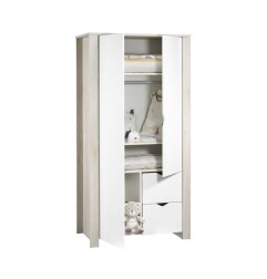 ARMOIRE 2 PORTES 2 TIROIRS TIPEE