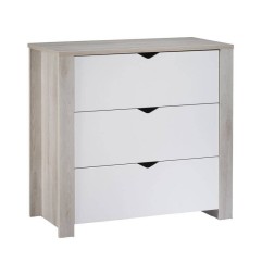 COMMODE 3 TIROIRS AVEC PRISE DE MAIN TIPEE