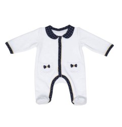 PYJAMA VELOURS BLANC FILLE