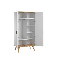 ARMOIRE 2 PORTES BOIS BLANC NAUTIS
