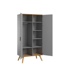 ARMOIRE 2 PORTES BOIS GRIS NAUTIS