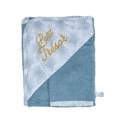 CAPE DE BAIN BRODEE PETIT TRESOR + GANT- PALM SPRINGS