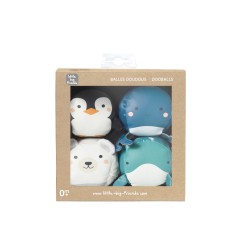 LES DOOBALLS - SET DE 4 BALLES DOUDOUS OCEAN