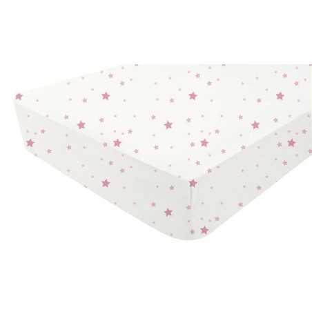 DRAP-HOUSSE JERSEY 70X140 CM STAR ROSE