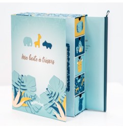COFFRET BOITE A TRESORS + JOURNAL DE NAISSANC