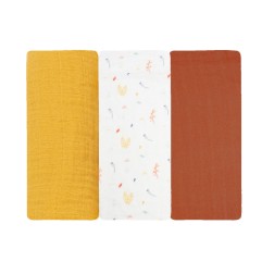 LOT DE 3 LANGES 70X70 CM-OEKO TEX