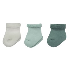 LOT 3 PAIRES CHAUSSETTE 0-6M - SAPIN / ECRU / SAUGE
