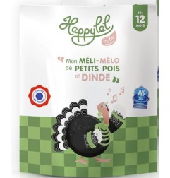 Mon méli mélo de petits pois et dinde 12M