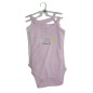2 BODYS BRETELLE 3-24M ROSE/VERT