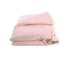 COUVERTURE ROSE 75X100CM EN VELOUDOUX® MORIS SACHA
