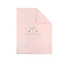 COUVERTURE ROSE 75X100CM EN VELOUDOUX® MORIS SACHA