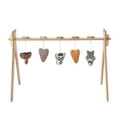 ARCHE D ACTIVITE AVEC 5 JOUETS SUSPENDUS EN TRICOT TIPI