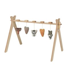 ARCHE D ACTIVITE AVEC 5 JOUETS SUSPENDUS EN TRICOT TIPI