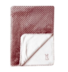 COUVERTURE AUBERGINE + BLANC