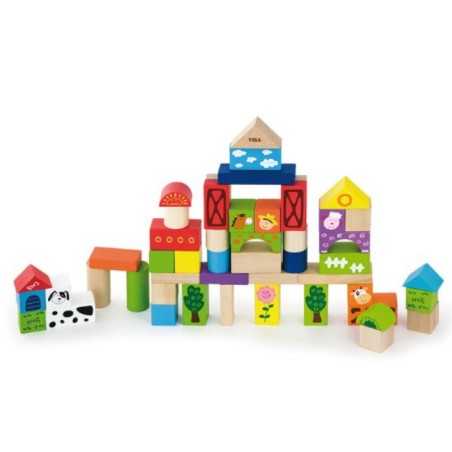BLOCS EN BOIS - 50PCS FERME