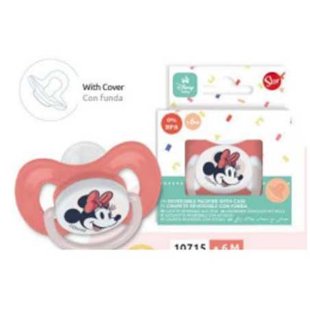 TETINE SILICONE MINNIE +6M AVEC PROTECTION