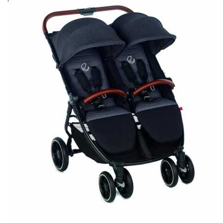 POUSSETTE DOUBLE TWINLINK COLD BLACK