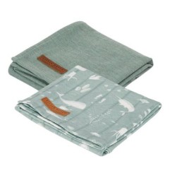 SET 2 LANGES 70X70 OCEAN MINT