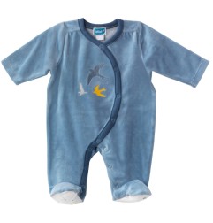 DORS BIEN VELOURS OUV. DEVANT 6 MOIS GAIA BLEU