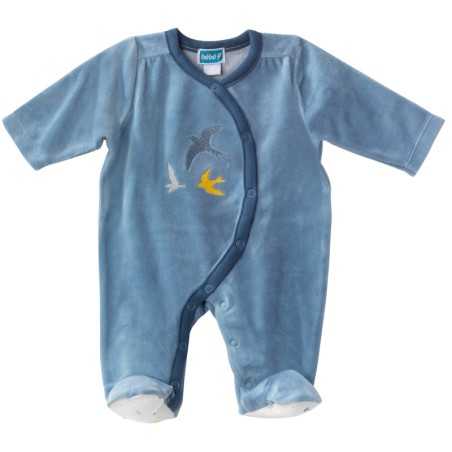 DORS BIEN VELOURS OUV. DEVANT 6 MOIS GAIA BLEU