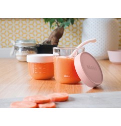 COFFRET 2 PORTIONS VERRE 150 250 ML PINK DARK PINK