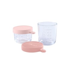 COFFRET 2 PORTIONS VERRE 150 250 ML PINK DARK PINK