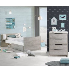 TIROIR LIT COMBINE EVOLUTIF SUR ROULETTES LOFT