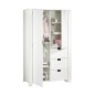 ARMOIRE 2 PORTES, 3 TIROIRS CITYBLANC
