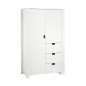 ARMOIRE 2 PORTES, 3 TIROIRS CITYBLANC