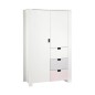 ARMOIRE 2 PORTES, 3 TIROIRS CITY GIRL