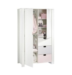 ARMOIRE 2 PORTES, 3 TIROIRS CITY GIRL