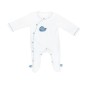 PYJAMA VELOURS OUVERTURE COTE TAILLE 3 MOIS BLUE B