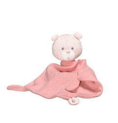 DOUDOU MOUCHOIR ROSE LILY POUDREE