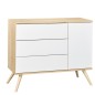 COMMODE 1 PORTE ET 3 TIROIRS BLANC VERSION TIROIRS BLANC SEVENTIES