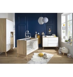 COMMODE 1 PORTE ET 3 TIROIRS BLANC VERSION TIROIRS BLANC SEVENTIES