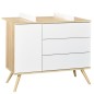 COMMODE 1 PORTE ET 3 TIROIRS BLANC VERSION TIROIRS BLANC SEVENTIES