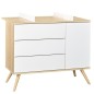 COMMODE 1 PORTE ET 3 TIROIRS BLANC VERSION TIROIRS BLANC SEVENTIES