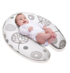 COUSSIN DE MATERNITE DOOMOO FLOWER ARGENT