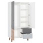 ARMOIRE 2 PORTES ROSE CONCEPT