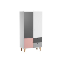 ARMOIRE 2 PORTES ROSE CONCEPT
