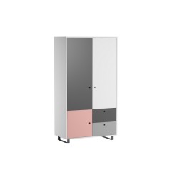 ARMOIRE 2 PORTES ROSE CONCEPT