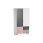 ARMOIRE 2 PORTES ROSE CONCEPT
