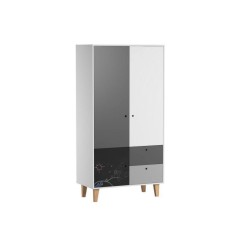 ARMOIRE 2 PORTES ARDOISE CONCEPT