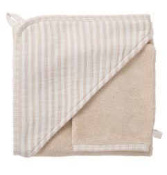 CAPE DE BAIN + GANT RAYE