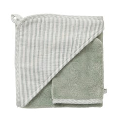 CAPE DE BAIN + GANT RAYE