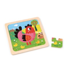 PUZZLE POULE VIOLETTE