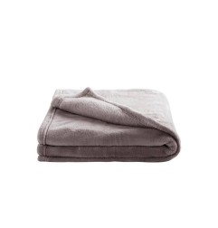 COUVERTURE 100X150 CM MICROFIBRE TAUPE